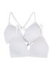 Fruit of The Loom Girls' Seamless Soft Cup Bra, 2-Pack, White/White, 32 view 1
