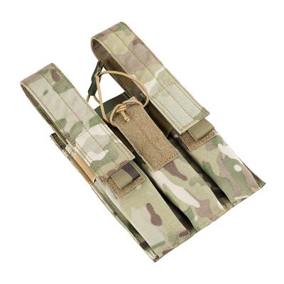 EXCELLENT ELITE SPANKER Open Top Single/Double/Triple Kriss Mag Pouch Tactical Molle MP7 Magazine Pouch (Triple Multicam)