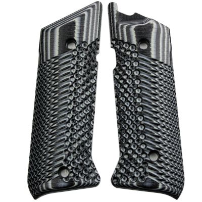 StonerCNC Mark IV Target Hunter or Competition Grips G10 Slash and Burn Design Will Fit Ruger Mark IV Rimfire Only (Grey Black)