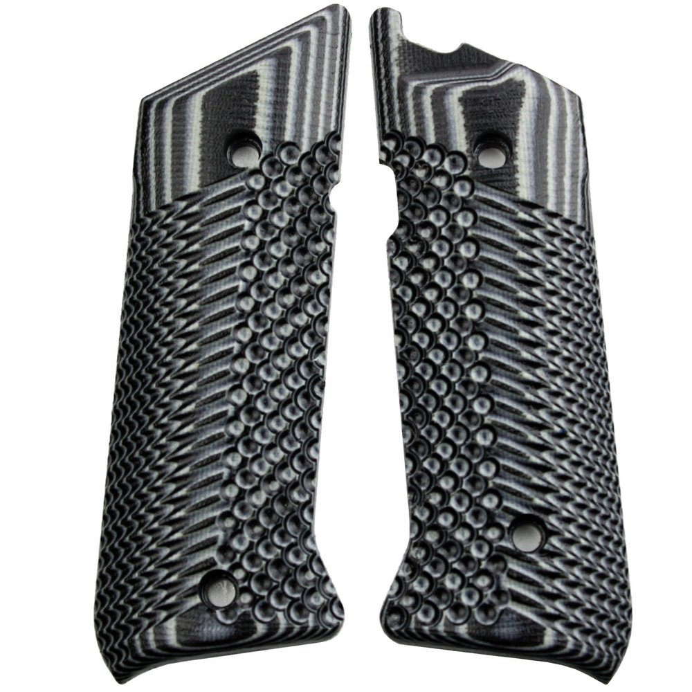 StonerCNC Mark IV Target Hunter or Competition Grips G10 Slash and Burn Design Will Fit Ruger Mark IV Rimfire Only (Grey Black)
