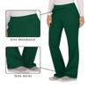 Cherokee Women's Mid Rise Straight Leg Pull-on Pant Tall, Hunter Green, Medium Tall view 3