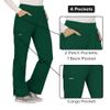 Cherokee Women's Mid Rise Straight Leg Pull-on Pant Tall, Hunter Green, Medium Tall view 4
