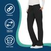 WW Revolution by Cherokee Women's Mid Rise Moderate Flare Drawstring Pant Tall, Black, Large Tall view 4