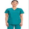 Cherokee Women's V-Neck Top, Teal Blue, X-Large view 1