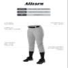 Alleson Womens Fastpitch Pant Grey S 605PBW 605PBW-GR-S view 2