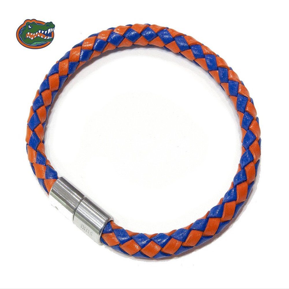 Florida Gators Braided Leather Bracelet