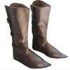 Medieval Leather Boots 3 Buckle Brown, Re-enactment Mens Shoe (BROWN, 11) view 2