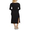 1.STATE Womens Ribbed Midi Dress, Black, X-Small view 2