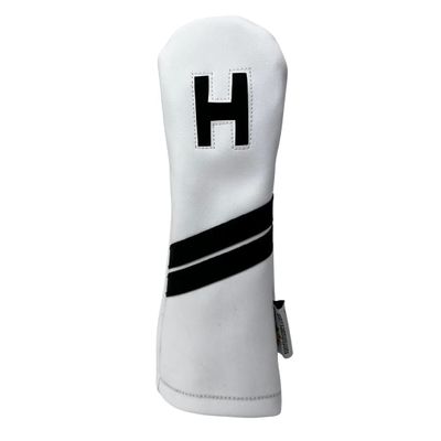 Sunfish Leather Hybrid H Golf Headcover White and Black