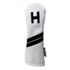 Sunfish Leather Hybrid H Golf Headcover White and Black view 1