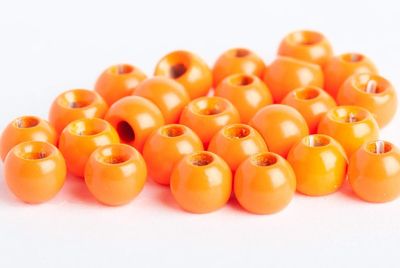 Blue Wing Olive Brass Beads for Fly Tying - 25 Pack (Fluorescent Orange, 4.6 mm (3/16"))