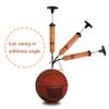 Skoloo 10" Portable Hand Air Ball Pump Inflator Kit with Needle, Nozzle, Extension Hose for Soccer Basketball Football Volleyball Water Polo Rugby Exercise Sports Ball Balloon Swim Inflatables, Orange view 2