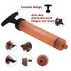 Skoloo 10" Portable Hand Air Ball Pump Inflator Kit with Needle, Nozzle, Extension Hose for Soccer Basketball Football Volleyball Water Polo Rugby Exercise Sports Ball Balloon Swim Inflatables, Orange view 3