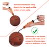 Skoloo 10" Portable Hand Air Ball Pump Inflator Kit with Needle, Nozzle, Extension Hose for Soccer Basketball Football Volleyball Water Polo Rugby Exercise Sports Ball Balloon Swim Inflatables, Orange view 4