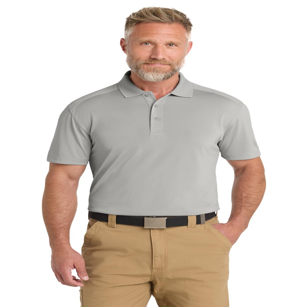 CornerStone Unisex Select Lightweight Snag-Proof Polo | Collared Shirt for Men & Women, Casual Fit Top for Work, Golf & Tennis, Polos/Knits, Light Grey, S