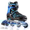 2PM SPORTS Vinal Inline Skates for Men with Light up Wheels Beginner Skates Fun Illuminating Outdoor Roller Skates for Kids and Adults - Azure X-Large view 1