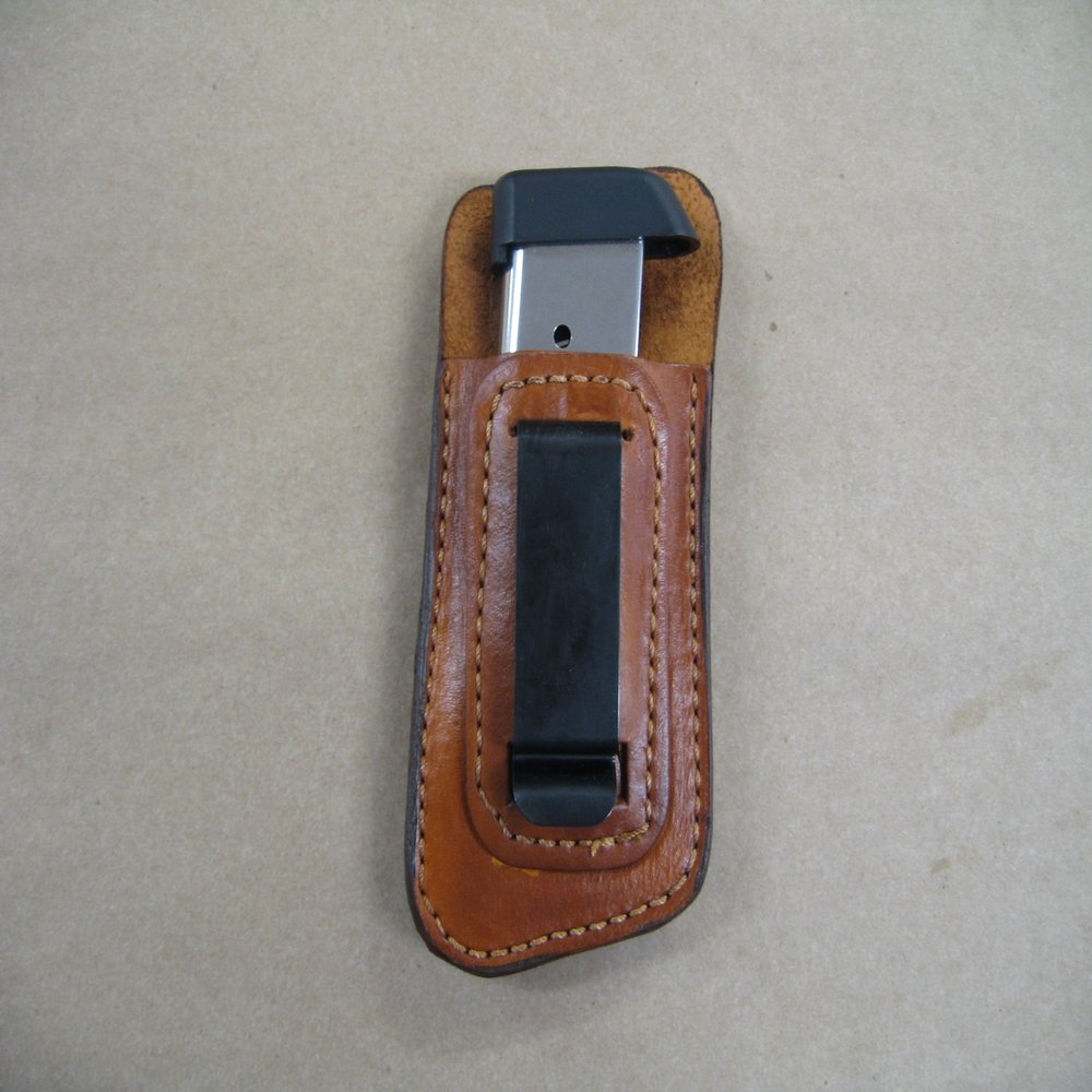 Azula Gun Holsters Davis P380 380 Leather IWB Inside Waistband Magazine Mag Pouch CCW TAN USA