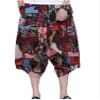 Colygamala Men's Summer Linen Drop Crotch Shorts Hippe Harem Shorts Capri 3/4 Pants view 1