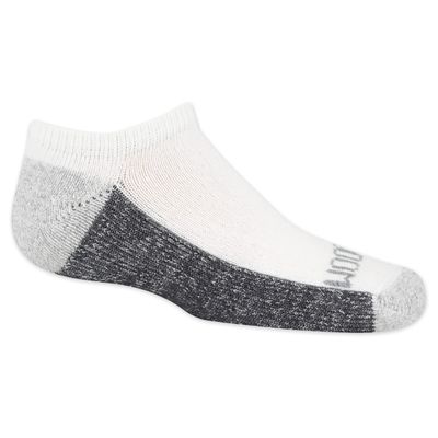 Fruit of the Loom Boys' Little 10 Pair Half Cushion No Show Socks, white assort, Small (Shoe Size: 4.5-8.5)