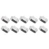 Fruit of the Loom Boys' Little 10 Pair Half Cushion No Show Socks, white assort, Small (Shoe Size: 4.5-8.5) view 3