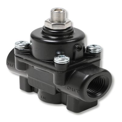 Earls 12850ERL Adjustable Fuel Pressure Regulator - Carbureted - Black - 1-4 PSI