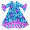 Rainbow Jo Womens Hawaiian Flared Sleeve Rayon Swing Dress (L, Springtime Ohia) view 1