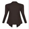 Urban CoCo Women's Drape Front Open Cardigan Long Sleeve Irregular Hem (M, Coffee) view 3