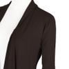 Urban CoCo Women's Drape Front Open Cardigan Long Sleeve Irregular Hem (M, Coffee) view 4