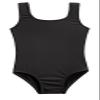 City Threads Girls One Piece Swimsuits UPF 50+, Made in the USA Swimwear, Girls Bathing Suits (Black, 14)