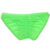 FEESHOW Men's Silky Bikini Briefs Bulge Pouch Underwear Swimwear Ruched Back (Fluorescent Green, one Size) view 3