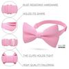 Bow Tie House Men's Classic Pre-Tied Bow Tie Formal Solid Tuxedo (Large, Pink) view 2