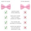 Bow Tie House Men's Classic Pre-Tied Bow Tie Formal Solid Tuxedo (Large, Pink) view 3