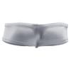 FEESHOW Men's Shiny Low Rise Bikini Briefs Bulge Pouch Cheeky Underwear Swimwear Silver-gray XX-Large (waistline:32.0-42.0") view 2