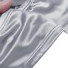 FEESHOW Men's Shiny Low Rise Bikini Briefs Bulge Pouch Cheeky Underwear Swimwear Silver-gray XX-Large (waistline:32.0-42.0") view 4