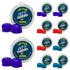 Earvolution Putty Buddies Earplugs for Swimming and Bathing - Doctor-Invented, Made in USA, Moldable Premium Silicone Plugs Help Prevent Swimmer's Ear, 10 Pair Pack - Blue/Red/Teal view 1