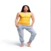 Ecofabric Shirt and Joggers 2 Piece Set Amber by Vivid Spirit (Small) Grey Yellow view 1