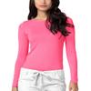 Adar Uniforms Underscrubs for Women - Long Sleeve Comfort Tee - 2900 - Neon Pink - 2X view 1