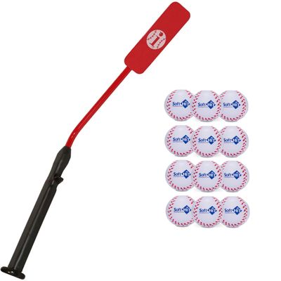 Insider Bat Size 6 (Ages 12 and Under) & Soft Hit Ball Complete Baseball Softball Batting Practice Kit (1 Bat & 12 Balls)