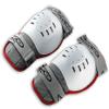 UFO PLAST Made in Italy SK09076 Knee Guards/Lite and Compact/Plastic Pads/One-Size fits All/Multisport/High Resistance Plastic Material with Adjustable Straps. / Color: Black with Red view 2