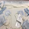 100% Wool Tallit Prayer Shawl in Light Blue Silver Stripes Size 55" L X 75" W view 3