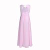 FEESHOW Big Girls Floral Lace Dress Junior Bridesmaid Formal Wedding Party Ball Prom Long Gowns Pink 6 view 2
