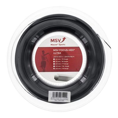 Mauve Sports Focus Hex Ultra Tennis String Reel (130 Black)
