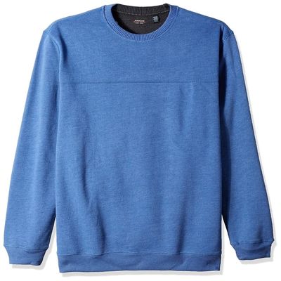 Arrow 1851 Men's Tall Saranac Long Sleeve Crewneck Sueded Pullover, True Navy Heather, 2X-Large Big