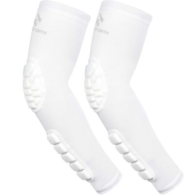 HOPEFORTH 2PCS Padded Elbow Forearm Sleeves Compression Arm Protective Support