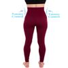 Homma High Waist Compression Leggings for Women Tummy Control Postpartum Leggings Seamless Yoga Workout Pants Burg XL Burgundy view 4