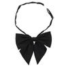 AKOAK Adjustable Pre-tied Bow Tie Solid Color Bowties for Women ties,Black view 1