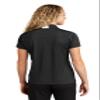 SPORT-TEK Women's Side Blocked Micropique Sport-Wick Polo Black/White view 3