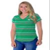 NCAA North Dakota Women's Tailgate Tee, Kelly Green/White, X-Large view 1