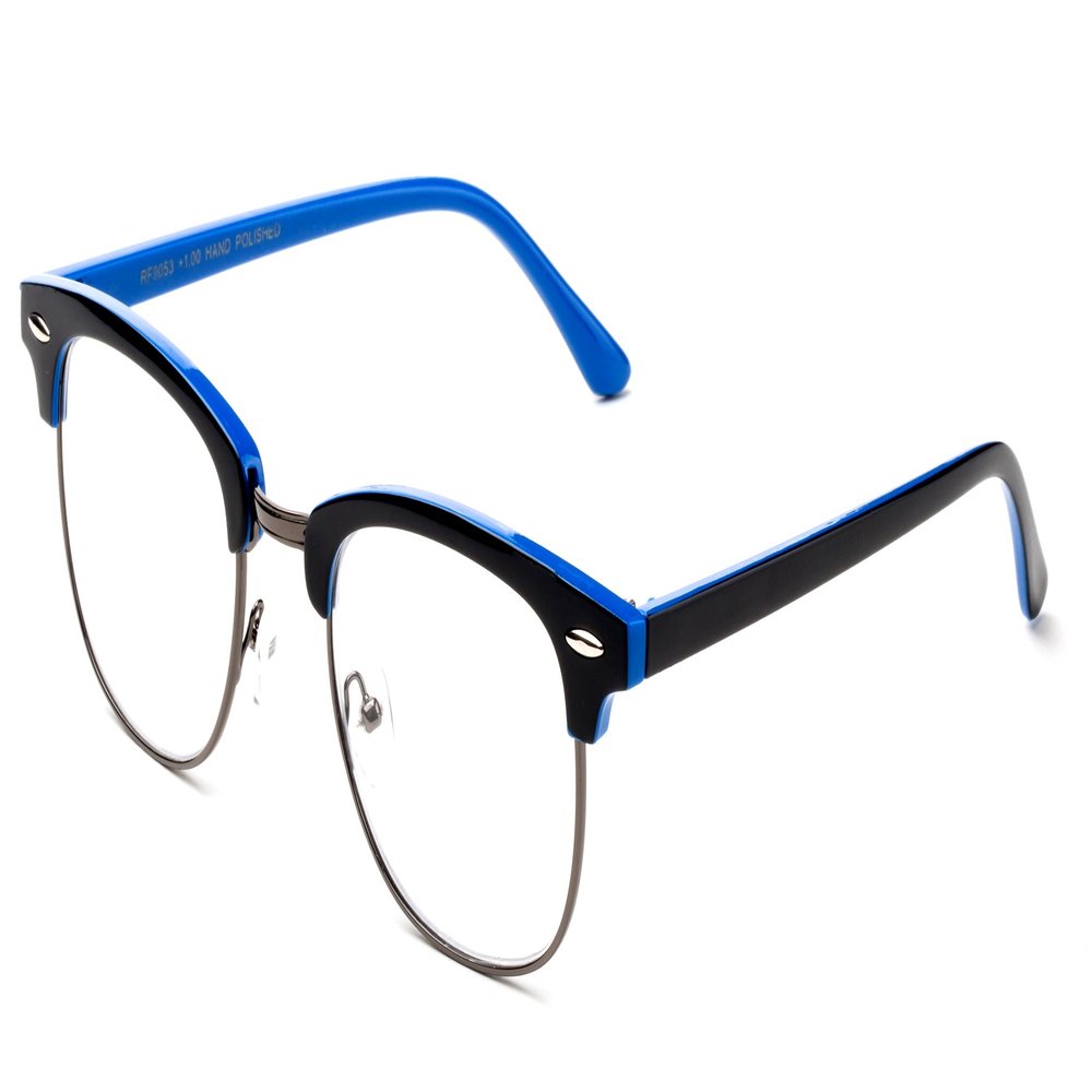 "Babo" Slim Oval Style Celebrity Fashionista Pattern Temple Reading Glasses Vintage