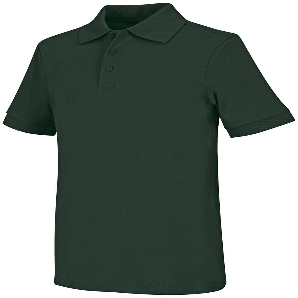 Classroom School Uniforms Kids Big Boys' Uniform Short Sleeve Interlock Polo, sos Hunter Green, M